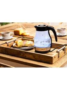 CAMRY Glass Electric Kettle, Glass Tea Kettle, 1.7L Water Kettle - LED Illumination, Boil-Dry Protection, Auto Shut-Off - EU E Type Plug(220-240V) - View 8