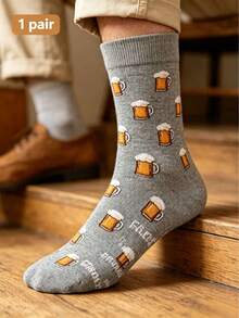 1/3 Pairs Funny Beer Socks, Spring/Autumn Sports Casual Breathable INS Socks - Multicolor - View 6