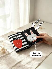 1pc Unisex Cloth Book With Built-In BB Sound, High Contrast Pattern Baby Early Education Toy, Suitable As Newborn Gift - Multicolor - View 4