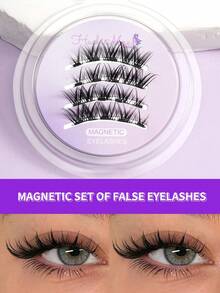 Segmented Fox-Style Magnetic False Eyelashes, Sharp And Fluttery Tips, Naturally Elongated Eye Tails, Easily Create Atmospheric Fox Eyes - View 5