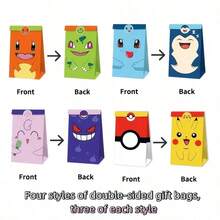 12pcs/Set Multi-Functional Gift Candy Storage Bags, Thickened Double-Sided Craft Sturdy And Durable, Comes With Fun Theme Stickers, Suitable For Event Gifts And Holiday Gift Packaging Bags. Perfect For Halloween And Christmas Holiday Atmosphere, Can Be Used As Party Favors At Party Scenes, Can Store Candies, Accessories And Small Items, Exquisite Bag Design Enhances Gift Quality, Suitable For Holiday Gifts, Party Use And Daily Storage. - Multicolor - View 3