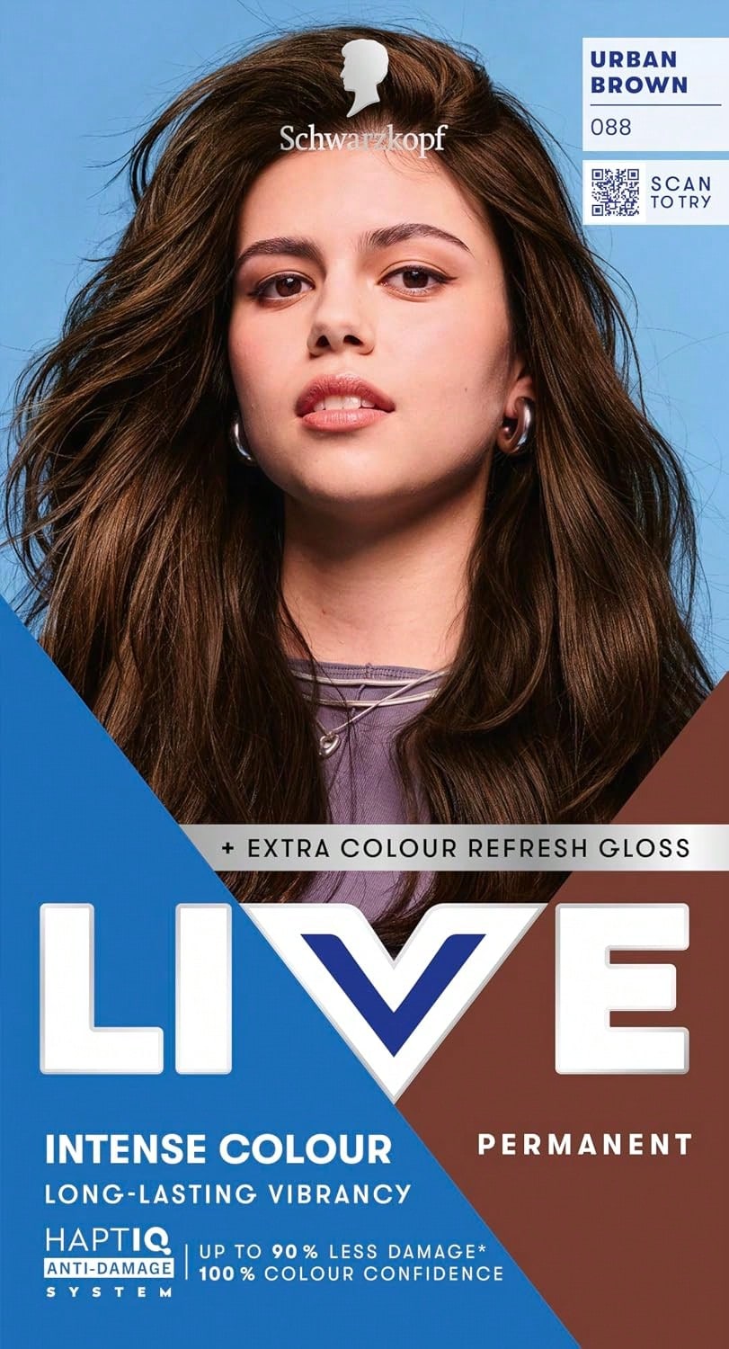 Schwarzkopf LIVE Intense Colour Hair Dye 088 Urban Brown - 088 Urban Brown - View 1