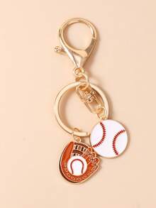 1pc New Fashion Design Exquisite Baseball Glove Clothing Keychain Keyring Letter Baseball Jersey Women's Daily Key Ring Bag Pendant - Multicolor - View 19