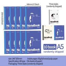 1pc Colorful Cover A5 Glue-Bound Notebook, Hot-Melt Glue Binding, Sturdy And Not Easy To Fall Out, Lined Pages, Smooth Writing, Student Classroom Notebook, Office Daily Record, Practice Book, Multi-Color Cover, Minimalist Soft Cover Notebook - Multicolor - View 12