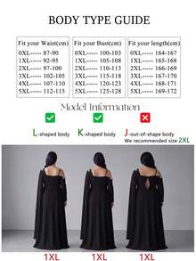 UNITHORSE 大尺碼女款優雅不對稱領口長袖奢華綴飾下擺晚禮服婚紗 - 黑色 - 查看 7