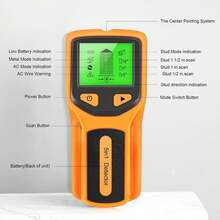 5-In-1 Wall Stud And Metal Detector - Orange - View 2