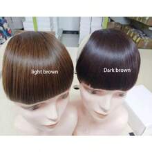 Invisible Thick Straight Bangs, 2-Clip Synthetic Fiber Hair Piece, No Sideburns, Instant Forehead Coverage, Pre-Styled Easy-Clip Bangs, Suitable For Women, No Skill Needed To Create Daily Looks, Halloween Cosplay Styling - Multicolor - View 11