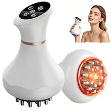 Smart 21-Head Brush, 9-Level Temperature Control Vibration Massager, Portable With Cover, Suitable For Abdomen, Legs And Multiple Body Parts, Ideal Home Spa Massager, USB Rechargeable, 1200mAh Lithium Battery - Perfect Birthday Gift - Multicolor - View 3