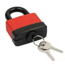 2pcs Heavy Duty Outdoor Padlocks With Keys, Waterproof Cover, Steel Lock Body With Keys, Weather-Resistant Extra Long Lock Body Anti-Rust, Brass Lock Body, Suitable For Boats, Fishing, Ships, Fences, Homes, Gardens, Doors, Garages - Red - View 4