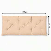 45 X 100 Cm Soft Fiber Filled Bench Cushion, Single Seat Pad (Bottom Only), Made In Turkey - Apricot - View 10