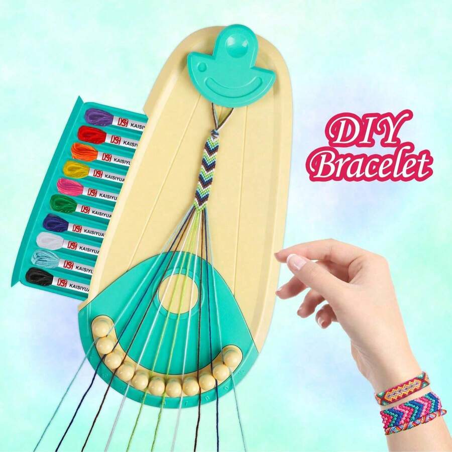Friendship Bracelet Making Kit Toy, Suitable For 6-12 Years Old Girls, Handmade, Includes Rope Maker, Children's Jewelry Set, Teen Girls DIY Bracelet, Travel Activity Set, Birthday Halloween Thanksgiving Christmas Children's Toy Gift