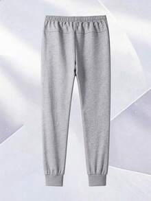 Men's Sports Long Pants Outdoor Casual Tapered Leg Elastic Wrinkle-Resistant - Light Grey - View 2