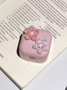 Cherry Blossom Charger And Cable Protector Set, Durable Apple 40W Charging Cable Protective Case, Anti-Breakage Cable Organizer, Compatible With Apple 17/16/15/13/14 Phone Chargers - Pink - View 4