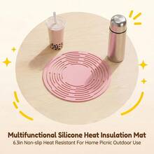 Colorful Multi-Function Non-Slip Silicone Coaster Set, Suitable For Cup Holders And Storage, Breathable Mesh Bag With Durable Pull Ring, Suitable For Kitchen And Outdoor Use, Suitable For Drinkers And Picnickers, Perfect Holiday Gift For Outdoor Enthusiasts. - Multicolor - View 4