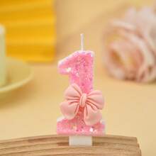 FIFA Bowknot Decor Atmospheric Candles, Birthday Party Celebration Decoration, Exquisite Design Atmosphere Accent, Also Suitable For Anniversary Theme Arrangement, Birthday Ceremony Decor, Gift Party Atmosphere Decoration Props - Multicolor - View 5
