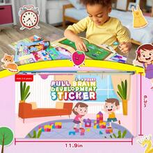 Children's Whole Brain Development Sticker Book Set, 3 Years Old Boys & Girls Fun Early Education Toy, Multi-Theme Thinking Enlightenment Sticker Game, For Hands & Reusable, Develop Focus & Logical Thinking, Improve Cognitive & Hands-On Ability, Home Parent-Child Interaction, Travel Time-Filler, Birthday Party & Holiday Gift Choice, Toddler Educational Enlightenment Gift - Multicolor - View 8