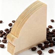 50/100/200/300 cốc giấy lọc cà phê hình chữ V, giấy lọc cà phê hình nón, dễ sử dụng, cỡ V02, phù hợp cho pha cà phê pour over và máy pha cà phê nhỏ giọt, giấy lọc cà phê trà, phù hợp cho phễu lọc cà phê pour over, mùa tựu trường - màu nâu - Xem 3