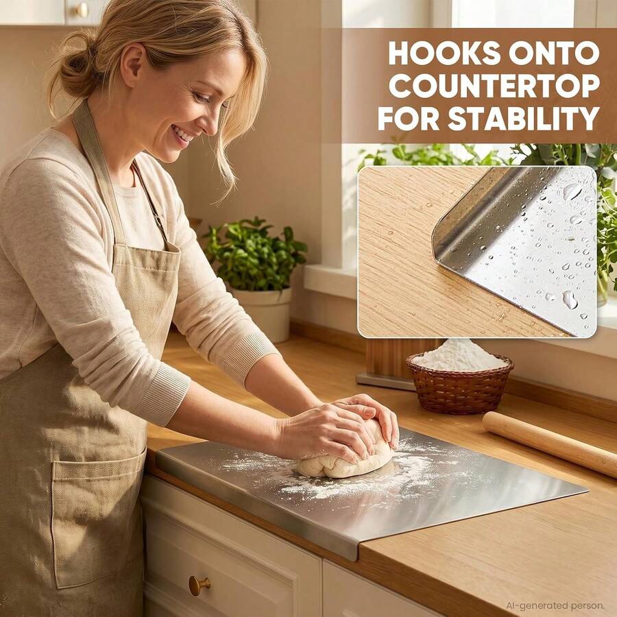 Stainless Steel Edge Cutting Board, Suitable For Kitchen, Can Cut Meat, Fruit, Vegetables, Bread And Dough (40*30cm, 30*30cm)