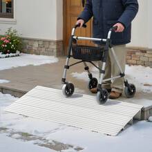Door Threshold Ramp, 3 Inch Rise, Aluminum Alloy Threshold Ramp Rated 800 Lbs Load Capacity, Handicap Ramps For Home Steps For Wheelchair, Scooters, Power Chairs, Walkers, Bicycle, Tricycle - 3 Inch - View 10