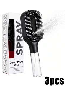 2-In-1 Spray Styling Comb, Water Mist Spray Comb With Built-In Water Tank, Soft And Flexible Bristles, Dry And Wet Use Styling Spray Comb, Suitable For Curly, Straight And Wavy Hair - Multicolor - View 25