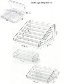 7/5/3-Tier Detachable Multi-Function Storage Rack, Can Hold Perfume, Cosmetics, Glasses, Nail Polish..Essential Oils, Nail Salon Tools & Accessories, Acrylic Material, Large Capacity Design, Suitable For Vacation Beach, Bathroom, Bedroom And Other Places. - Multicolor - View 10