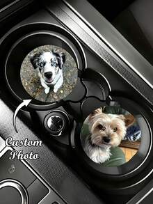 1pc Customized 2D Acrylic Car Coaster, Personalized Photo Gift, Suitable For Couples, Relatives, Pet Lovers, Ideal For Anniversary, Birthday, Wedding Anniversary, Unique Car Custom Coaster Gift - Multicolor - View 6