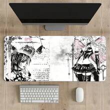 Dark Gothic Style Girl Desk Mat Anime Mousepad Computer Gamers Lock Edge Mouse Pad Gaming E-Sports Keyboard Pads - View 7