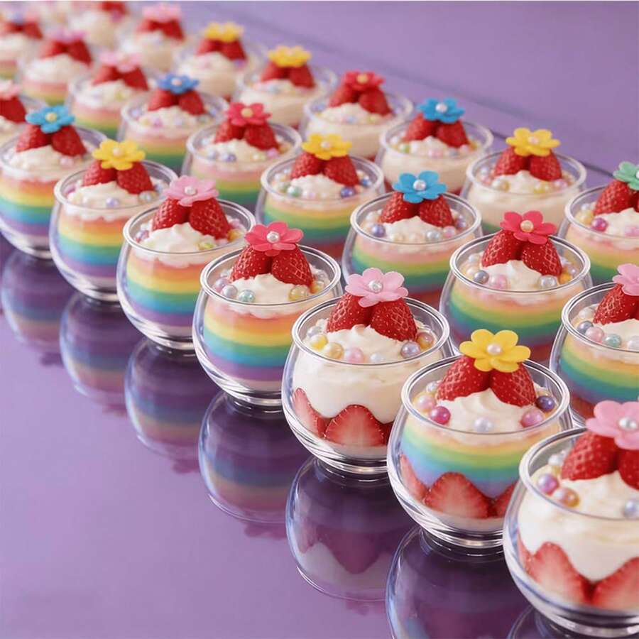 80/40/30/20/10/1pc Transparent Round Dessert Cups, Thickened Pudding Cups For Home Use, Jelly Mousse Cups, Suitable For Dessert Portioning, Party, Banquet, Afternoon Tea, Snack, Yogurt, Ice Cream Containers, Gathering, Market Stall, Baking Small Containers - Clear - View 1