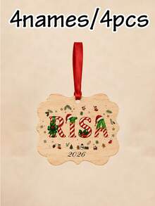 Custom Name Christmas Ornament 2026, Personalized Christmas Tree Hanging Decor, Festive Candy Cane Letter Style, Customized Holiday Ornament, Customizable Name And Year Keepsake, Christmas Home Decoration, Holiday Gift, Christmas Decoration - Style a - View 12