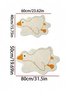 1PC Cute White Goose Shaped Plush Rug, Bedroom Bedside Carpet, INS Style Cartoon Foot Mat, Girly Heart Melting! Super Cute White Goose Bedside Rug, Suitable For Living Room, Bedroom, Entrance, Kitchen, Study, Bathroom And Other Decorative Carpets, Bedroom Decor, Decorative Carpet, Bedroom Decor, Small Rug, Home Decor, Living Room Carpet, Living Room Small Rug, Bedroom Carpet, Living Room Home Decor - A - View 5