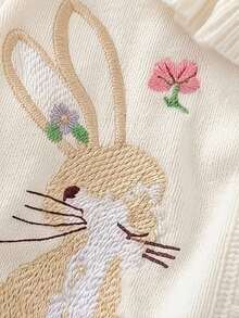 M.Dian xi Sweet Embroidered Girls Jacket 2026 New Korean Style Children Baby Knitted Top Warm Spring New Arrival - White - View 5