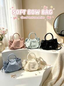 This Stylish And Sweet Bow-Tie Handbag Is Perfect For Commuting And Other Occasions, Making It The Perfect Gift For Teenagers. - Multicolor - View 1