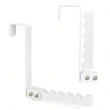Basic Living 1pc/2pcs Over-The-Door Hook Hanger, Foldable Over-The-Door Storage Rack, Space-Saving Hanging Storage Rack, Suitable For Bedroom, Bathroom, Hanging Clothes, Coats, Towels, Black - A - View 16
