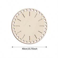 1pc Macrame Clock Base DIY Handmade Clock Base Weaving Craft Tool, Creative Perforated Wooden Clock Board For Macrame Weaving, Suitable For Weaving & Decorative Handicrafts, Handmade Gift Materials, Creative Hand Woven Projects - Classic - View 11