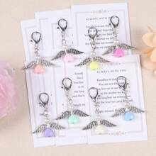 8pcs Unique Angel Keychain Set, "Forever With Us" Memorial Theme Pocket Hug Card, Pocket Hug Gift Bag. Suitable For Birthday Gift, Memorial Gift, Friendship Gift, Christmas Gift, Thanksgiving Gift, Etc. - Multicolor - View 13