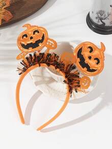 1pc Funny Halloween Bat & Moon Headband, Suitable For Holiday Costume, Halloween Party, Polyester Fiber (Polyester) Headband, All Seasons - Multicolor - View 3