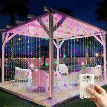 Battery Powered Holiday LED Fairy Lights, Indoor Curtain Lights, 8 Lighting Modes, Perfect For Christmas, Halloween, Easter, Bedroom, Wedding, Garden, Living Room, Party Decoration Lighting String - Battery Box Curtain Light - View 9