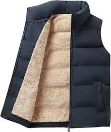 Men Thermal Underwear Vests - Blue - View 1
