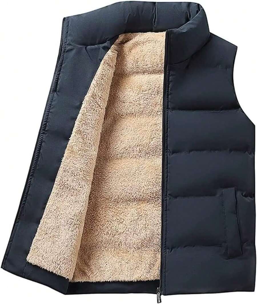 Men Thermal Underwear Vests - Blue - View 1