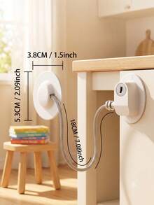1pc Multi-Function Child Safety Lock, Suitable For Cabinet Doors, Windows, Refrigerators, Sliding Doors And Windows, With Limiter - Black - View 4