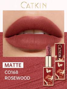 Catkin Rouge哑光唇膏，防水持久缎面滋润柔滑 CO168 李子色 - CO168 - 查看 2
