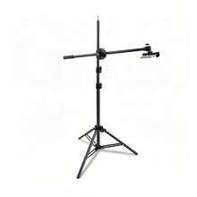 Multifunctional 360° Rotating Cantilever Tripod Phone Stand, Adjustable Height Overhead Phone Holder, Suitable For Photography, Camping, Live Streaming And Video Recording - Multicolor - View 4