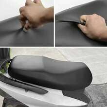 Motorcycle Seat Cover Protector, PU Leather Elastic Seat Cover, Lightweight Motorcycle Seat Cushion Cover, Waterproof Dustproof Sunproof Scratch-Resistant, Motorcycle Electric Bike Foot Mat Cover - A - View 6