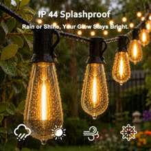 G40 String Lights Edison Bulb Festoon Lights USB Powered 30LED Warm White Flat Globe 8 Modes Hanging Lights For Patio Garden Backyard Balcony Pergola Wedding Party Christmas Holiday Decor - Warm white light - View 3