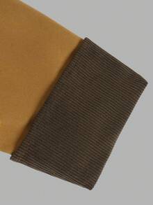 Jaket Pendek Wanita Musim Gugur dengan Kancing Depan, Manset dan Kerah Bergaris Kontras, Mantel Elegan untuk Perayaan Liburan dan Aktivitas Sehari-hari - Mocha Brown - View 6