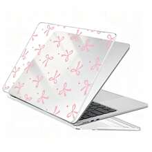 Transparent Full Screen Pink Polka Dot Bow Protective Case, Compatible With MacBook Pro 14-Inch 2026 M5 M2 Air 13.6-Inch Air M1 2024 M4 Pro 16-Inch 14-Inch M5 15-Inch M3 2025, Crystal Clear Protective Case Neo A18 Pro New Model - View 1
