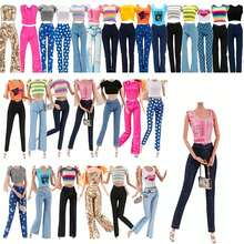 6/8/10/12/14 Pcs Random Fashion Doll Clothes Set, Fit For 11.5 Inch Doll, Include 3/4/5/6/7 Pcs Tops And 3/4/5/6/7 Pcs Pants, Great Gift For Kids, High Quality, Suitable For Children, Doll Not Included - Multicolor - View 5