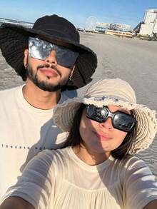 2pcs Women's Drawstring Adjustable Bucket Hat, Soft Fabric, Sun Protection & Windproof, Suitable For Travel, Beach, Seaside, Casual Vacation, Daily Use - Multicolor - View 1