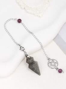 1pc Spiritual Cone Crystal Pendulos For Dowsing Divination Witchcraft Natural Stone Amethysts Rose Quartz Black Obsidian Pendant Pendulos H496 - Pendulum - View 3