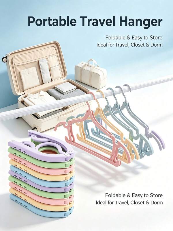 8/4/1pc Foldable Travel Hangers, Space-Saving Non-Slip Bra Drying Rack, Portable Pocket-Style Clothes Hook, Suitable For Travel And Home Use, Room Decor, Halloween Decor, Halloween, Home Decor, Bathroom Decor, Autumn Decor, Travel Essentials, Storage And Organization